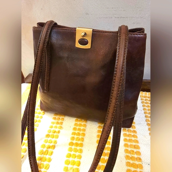 Vintage The Bridge Italian Leather Shoulder Bag - Picture 1 of 10